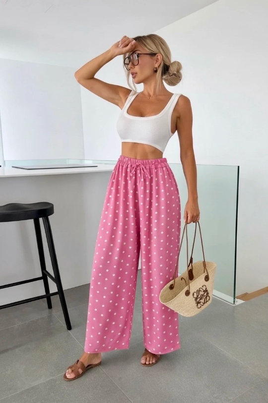 Pantalon à pois