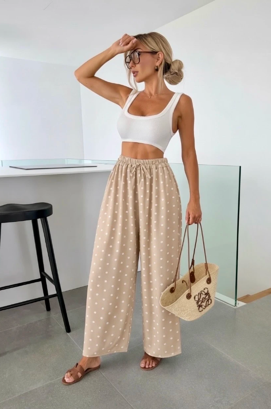 Pantalon à pois